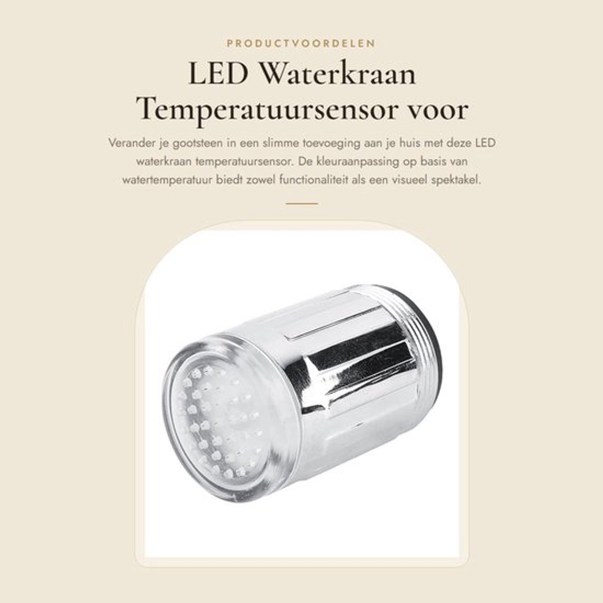 LED Waterkraan Temperatuursensor voor Keuken en Badkamer