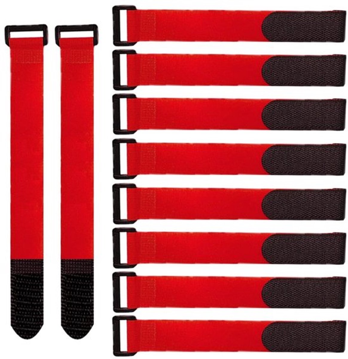 Herbruikbare Kabelbinders - Nylon Kabelbinders - Verstelbare Kabelstraps - Rood - 20 Stuks - Sterk en Duurzaam - Geschikt voor Thuisgebru...
