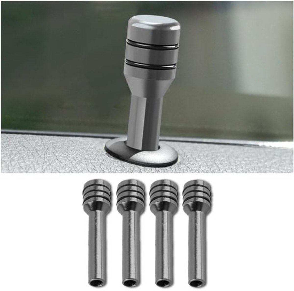 Deurvergrendelingsknoppen 4 stuks - Aluminiumlegering - Universeel - Hoogwaardig - Lichtgewicht - Afmetingen 49*12mm - Deursloten