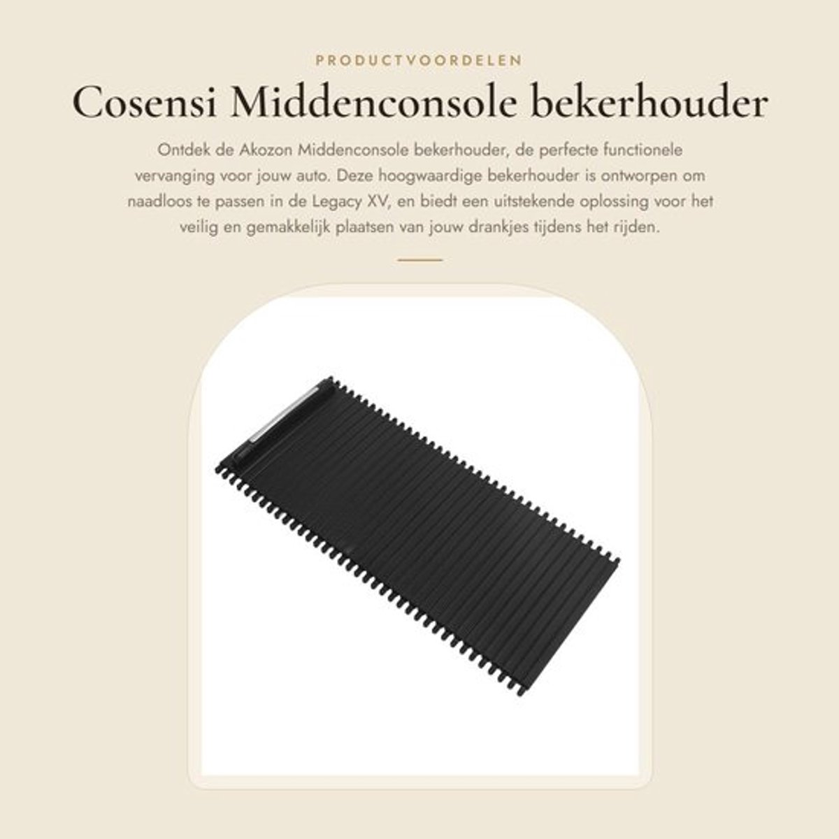 Bekerhouder functionele vervanging - Middenconsole - Schuifdeksel - Zwart - Compatibel met Legacy OE 66155AG100JC - Duurzaam materiaal - Drankhouder