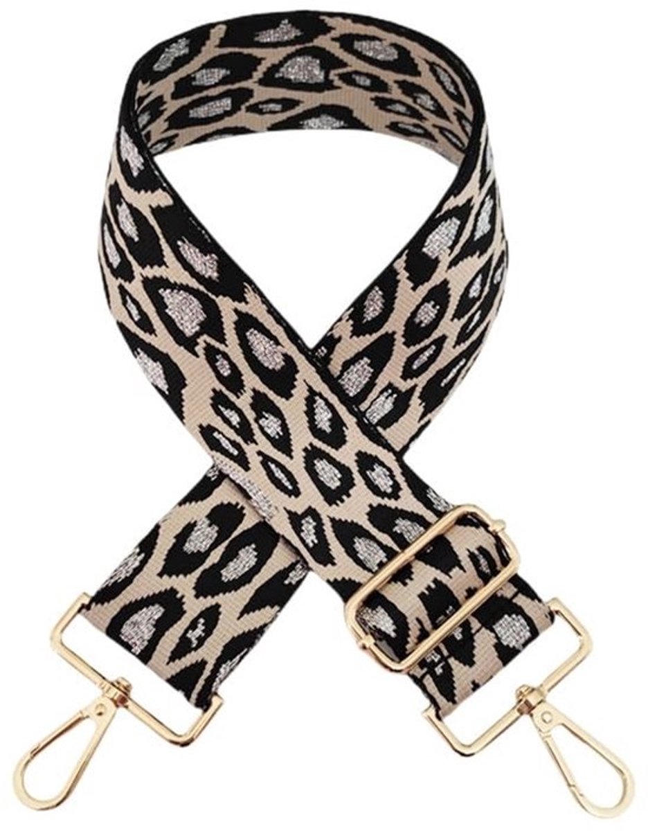 Schouderriem Verstelbaar 80-130 cm - Tasriem - Tassenriem - Schouderband voor Tas - Gouden Karabijnhaak - 5 cm Breed