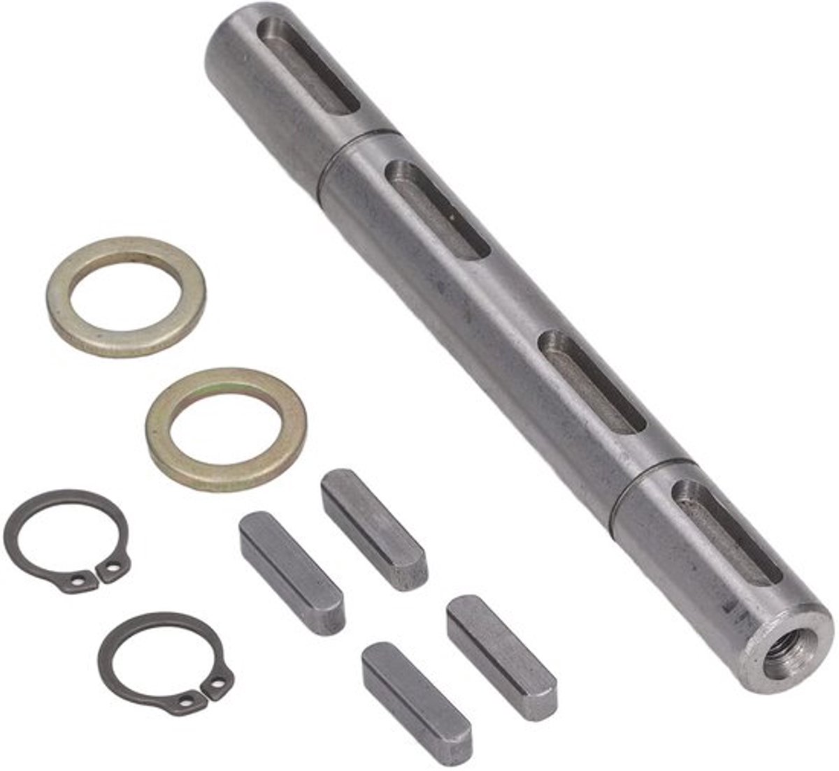 Wormreductiemiddel Dubbele Uitgaande As - Gelegeerd Staal - 14 Mm Diameter - 128 Mm Lengte - Groot Draagvermogen - Stabiele Prestaties - Reductiemiddel