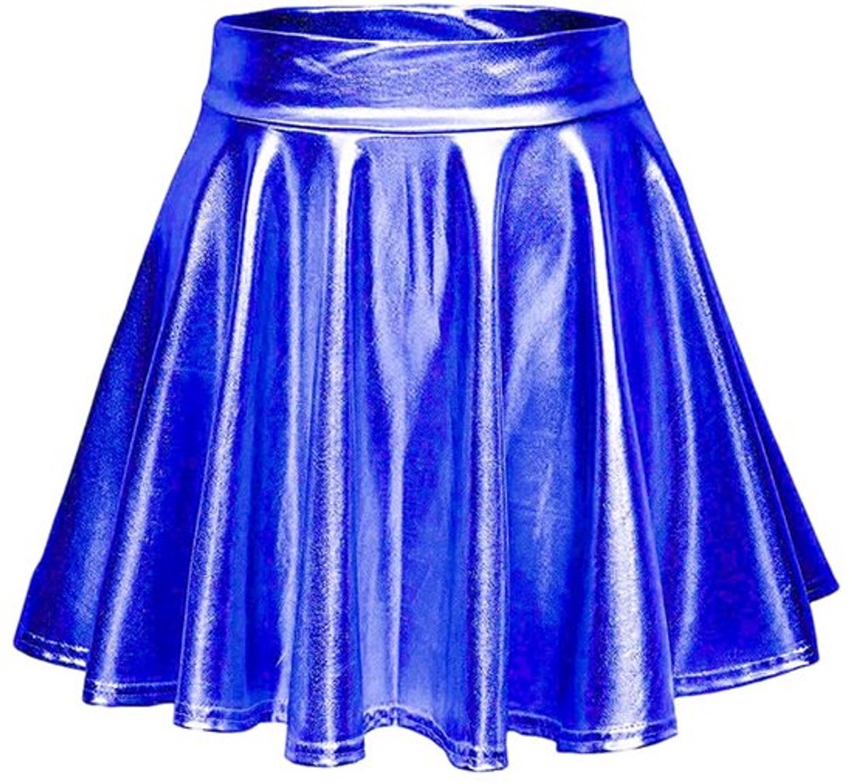 Metalen Rok - Hoogwaardige Stof - Korte Plooirok - Elastische Tailleband - Lichtgewicht - Metallic Glans - Geschikt voor Feest/Cosplay - Feestrok