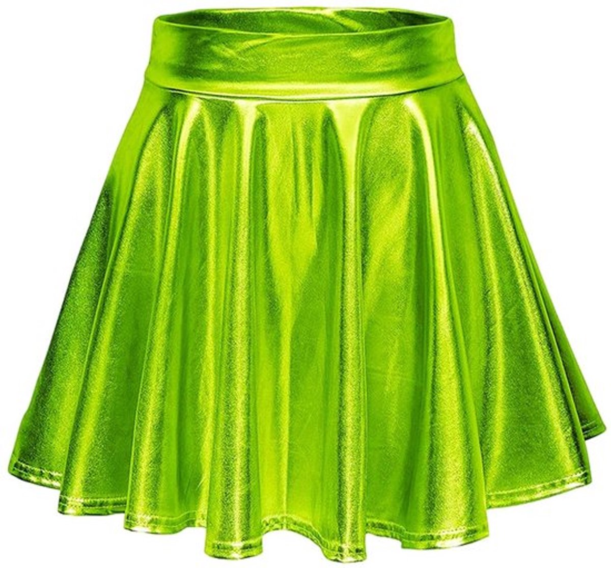 Metalen Rok - Metallic Glanzend - Geplisseerd - Elastische Damesrok - Hoge Taille - Lichtgewicht Materiaal - Plooienrok