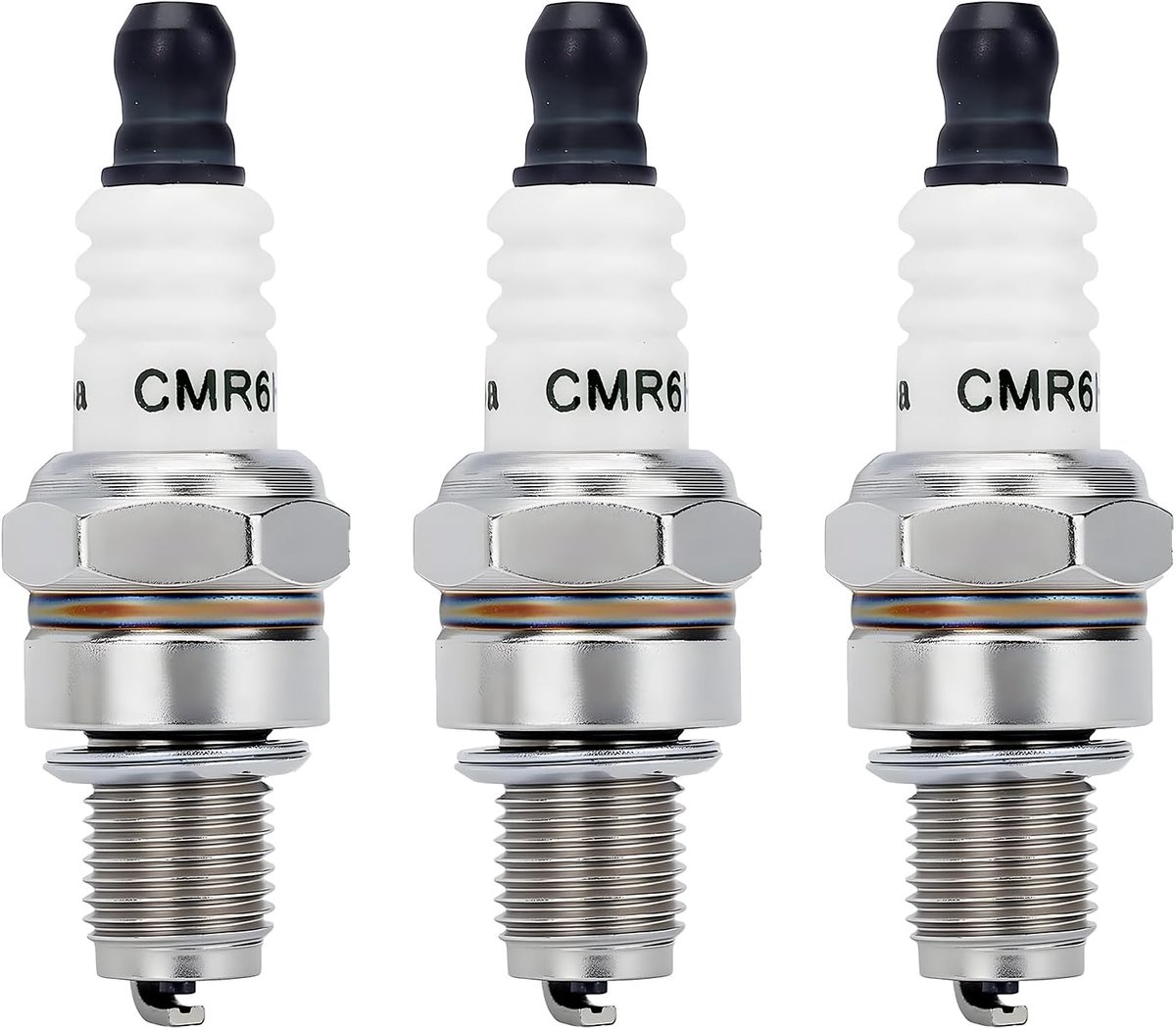 SnelShoppen - 3 Pack CMR6H Bougies voor Tuingereedschap - Vervangende Spark Plugs voor Trimmers, Grasmaaiers, Kettingzagen - Verbeter Prestaties en Le