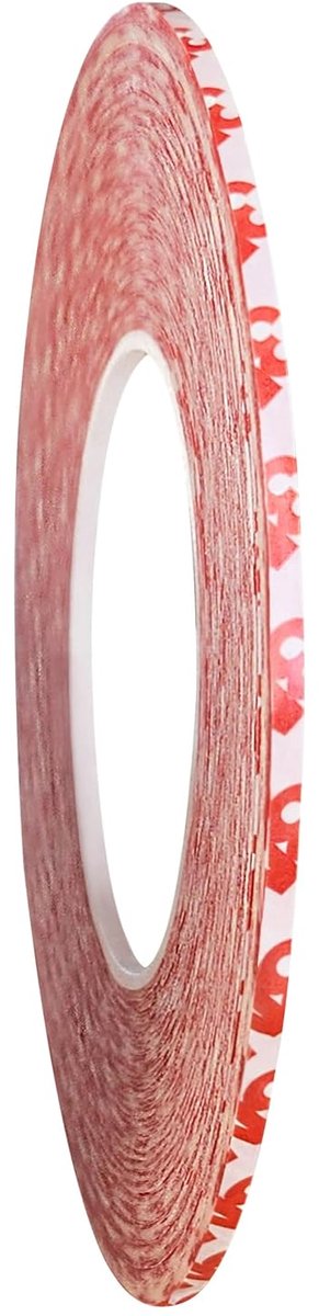 Dubbelzijdige tape 3 mm x 50 m - PET kunststof - sterke hechting - ideaal voor knutselen - ShopVlot
