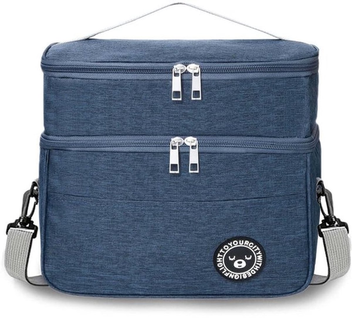 Koeltas 9.6 Liter - Opvouwbare Dubbellaagse Koeltas - Geïsoleerd - Voor Lunchbox - Waterafstotend Oxford - Hoogwaardige Constructie