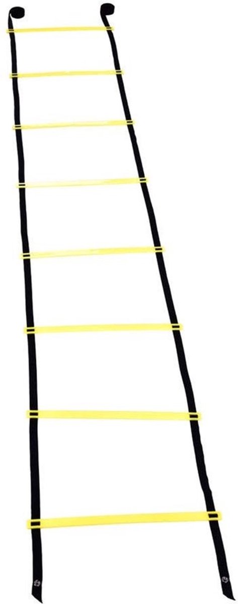 Snelheidsladder 4m - Voetbal/Fitness Ladder - 8-traps Ontwerp - Versterkt Spieren - Nylon/PP Materiaal - Geel - Trainingsladder