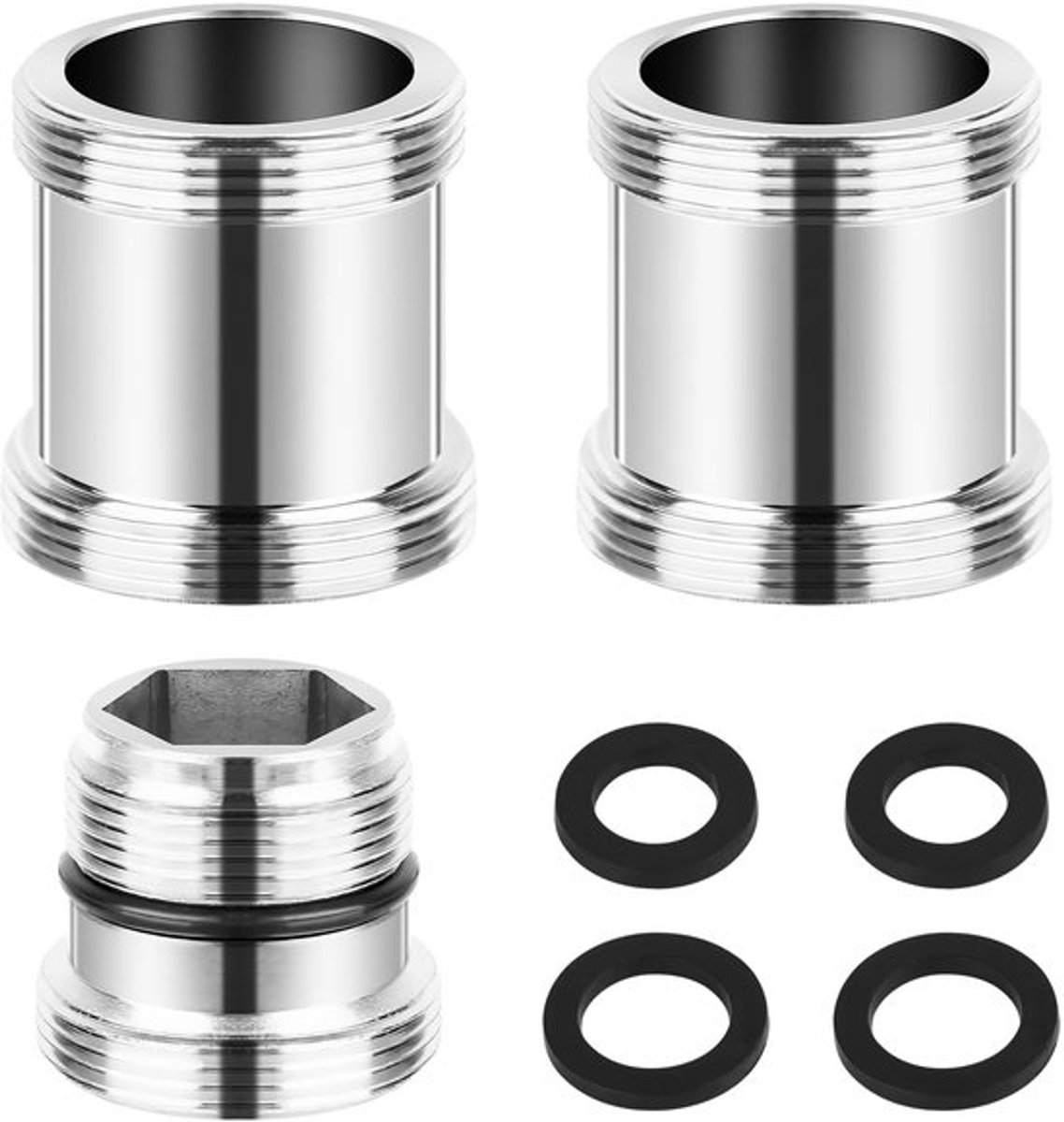 Faucet Adapters M22 naar M24 en M18 - Waterbesparend - Set van 3 - Eenvoudig te installere