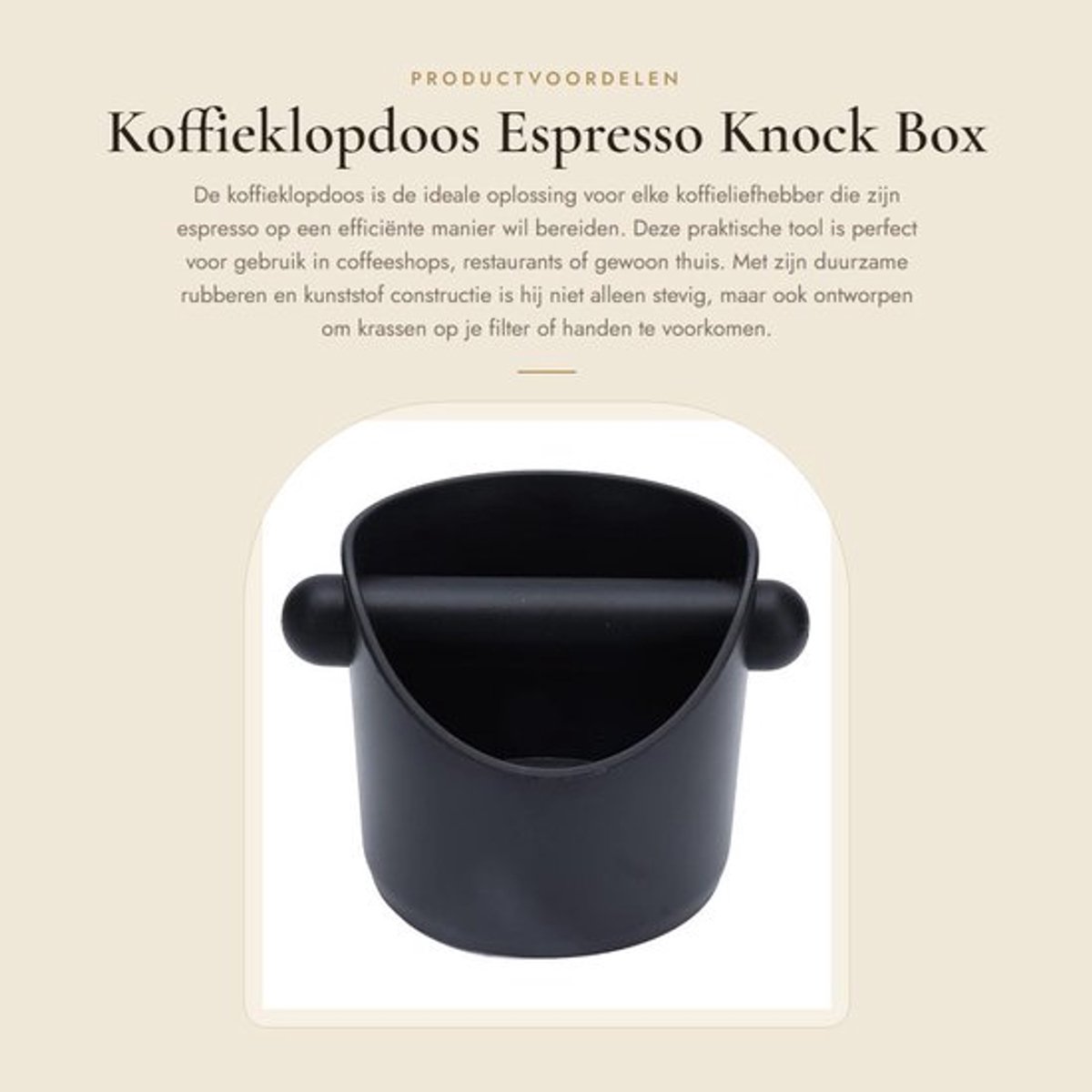 Koffieklopdoos - Met Verwijderbare Knock Bar - Antislipbasis - Vaatwasmachinebestendig - Duurzaam - Grote Capaciteit - Koffieafvalbak
