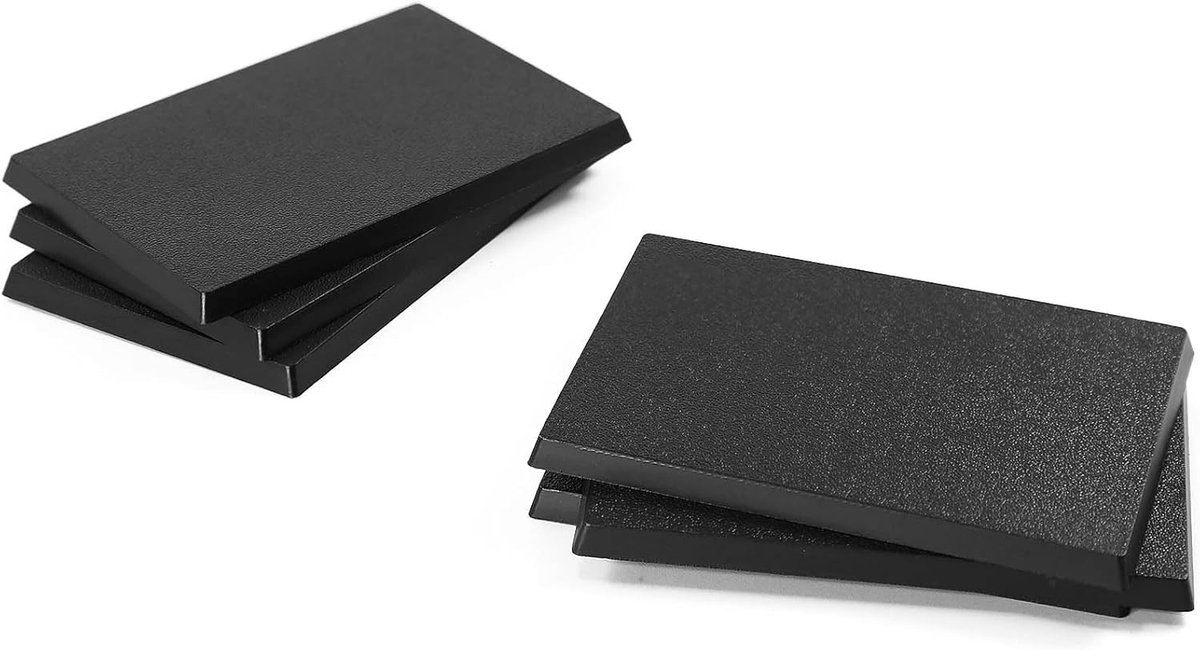 Rechthoekige Plastic Basis voor Figuren of Miniaturen voor Bordspellen - Set van 6 Stuks (50 x 75 mm) voor Decoratie en Spelaccessoires
