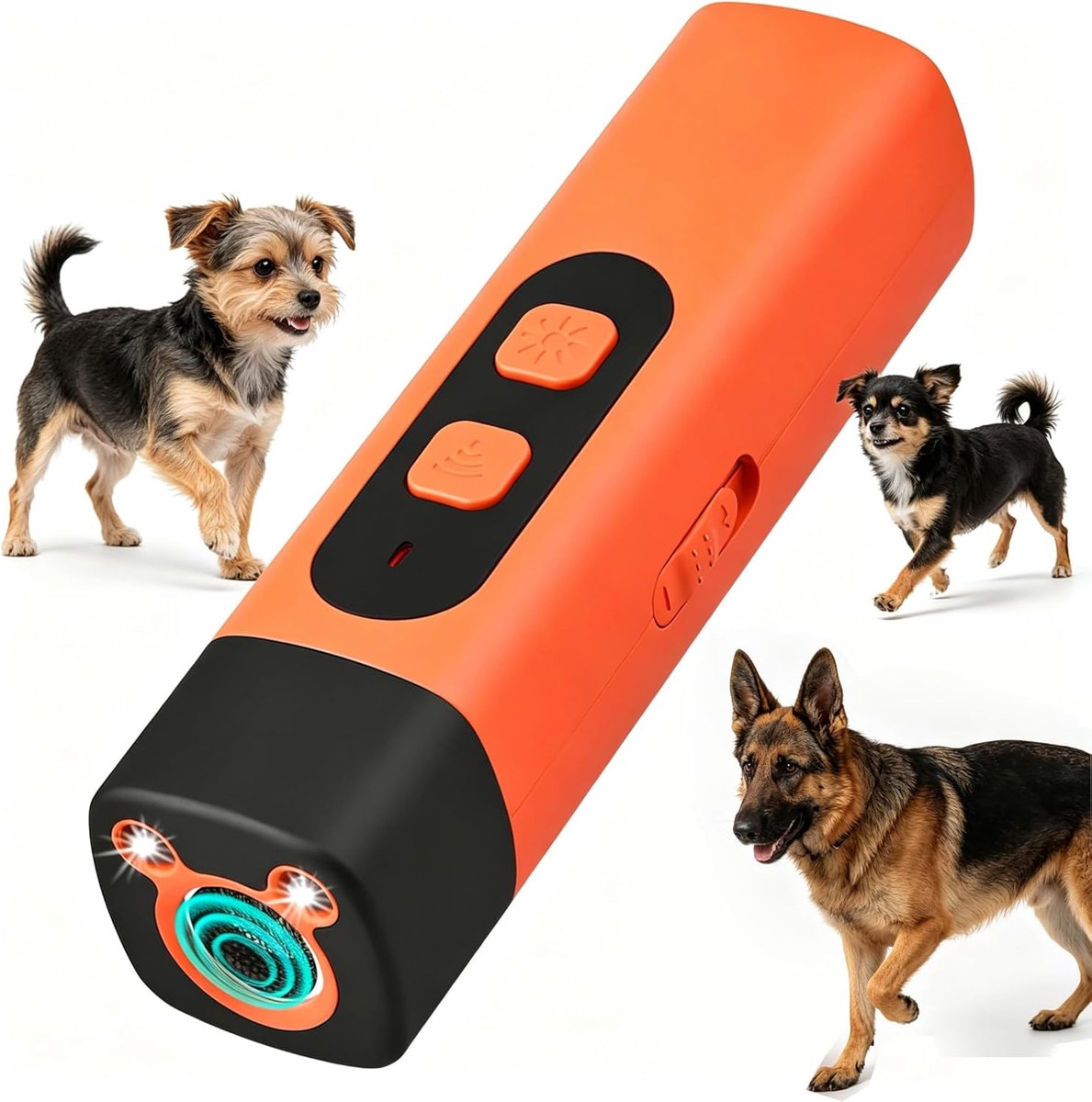 Ultrasone Anti Blaf Apparaat - USB Oplaadbaar - Hondentrainer - Anti Blaf Apparaat - Ultrasoon - Alternatief Anti Blafband - Zonder Schok - Waterbestendig - Voor Alle Honden - Binnen & Buiten - Anti Blaf - Stop Blaffen en Corrigeer Gedrag - Oranje