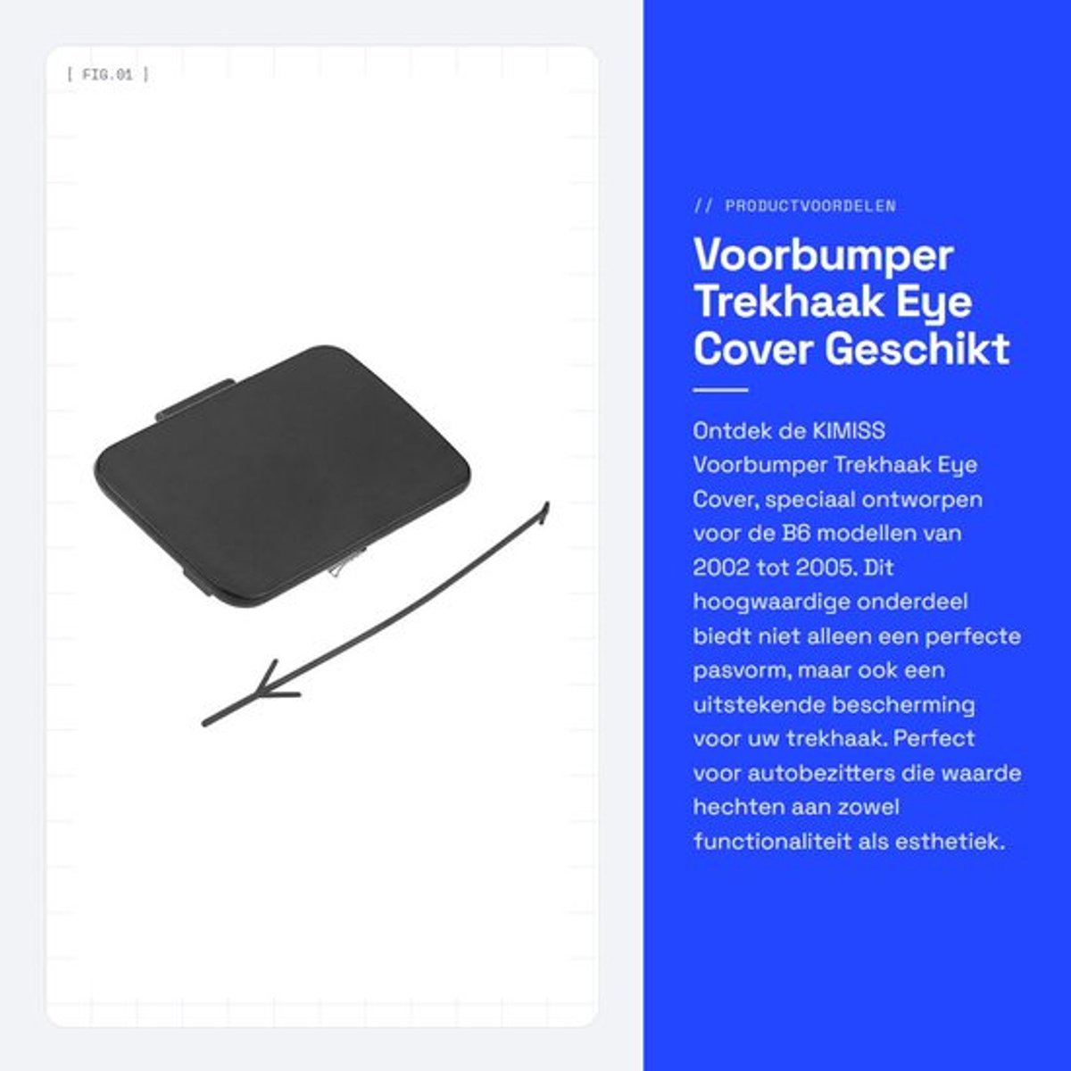 Voorbumper Zwart - Afdekkap Voor B6 2002-2005 - Eenvoudige Installatie - ABS Materiaal - OEM-onderdeel 8E0807241 - Goede Vervanging