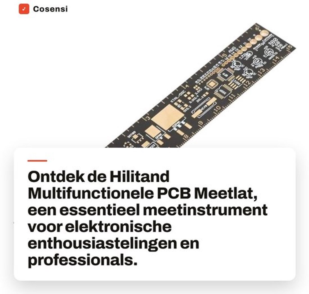 Multifuntionele PCB Meetlat - Precisie Meetinstrument - Voor Technisch Werk - 15 cm - Handig en Compact - Geschikt voor Technici - Circui...
