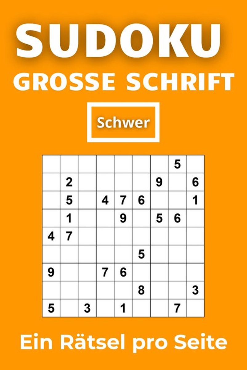 SnelShoppen - Sudoku Grosse Schrift: 100 Moeilijke Sudoku Puzzels | 6x9 Inch | Ideaal voor Gevorderden en Professionals | Met Oplossingen | Perfect vo