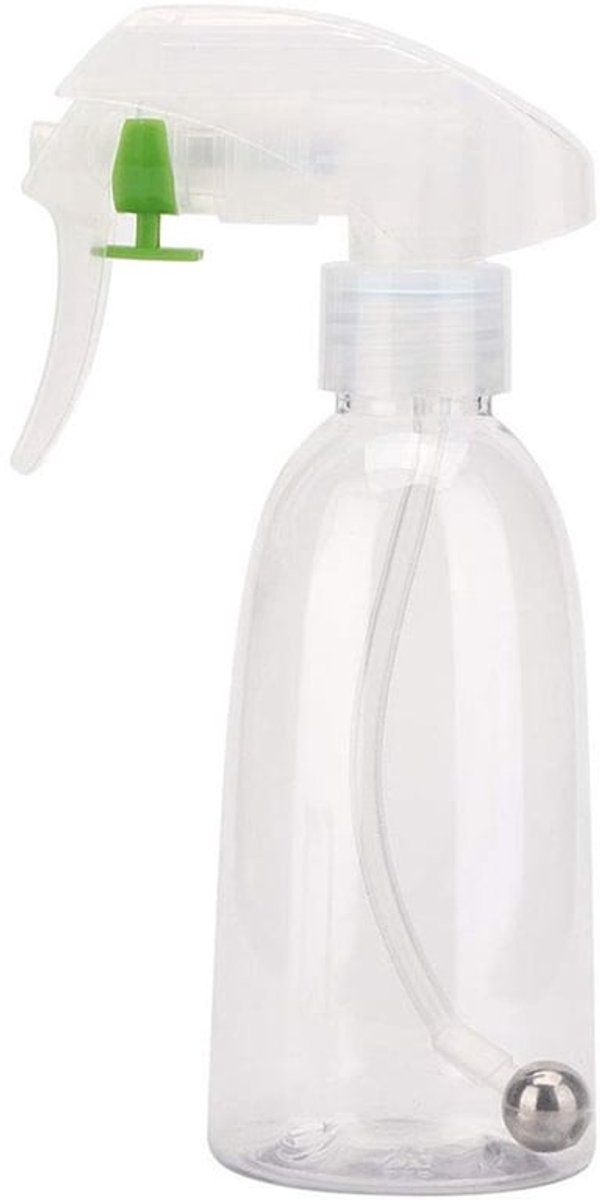 Spuitfles 200ml - Hervulbaar - Plastic - Vernevelaar - Refillbare Sprayfles - Voor Reizen/Gardening - Transparant met Veiligheidsvergrendeling