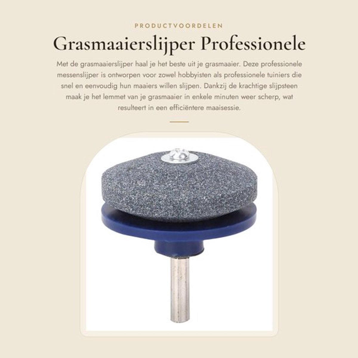 Grasmaaierslijper - Professionele messenslijper - Snelle slijpresultaten - Compacte afmetingen - Tuingereedschap - Efficiënt slijpen - Ge...