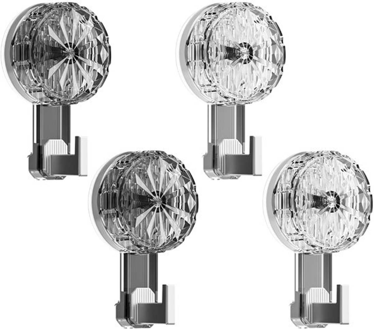 Zuignaphaken 4 Stuks - Zelfklevend - Herbruikbaar - Voor Badkamer/Keuken - Belastbaarheid 5 kg - Corrosiebestendig - Wandhaken