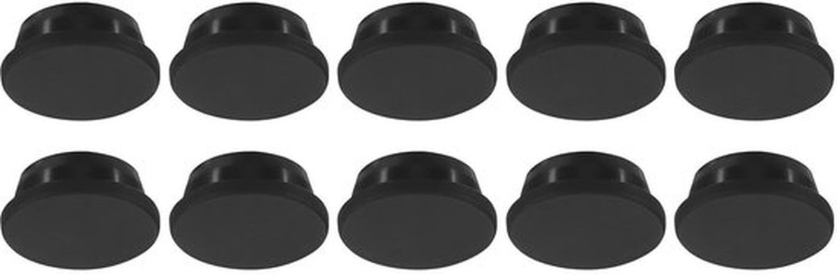 Gatplug 30mm Diameter - Zachte Stopper - Flexibele Stopper - 10 Stuks - Geschikt voor 29mm Gat - Zwart
