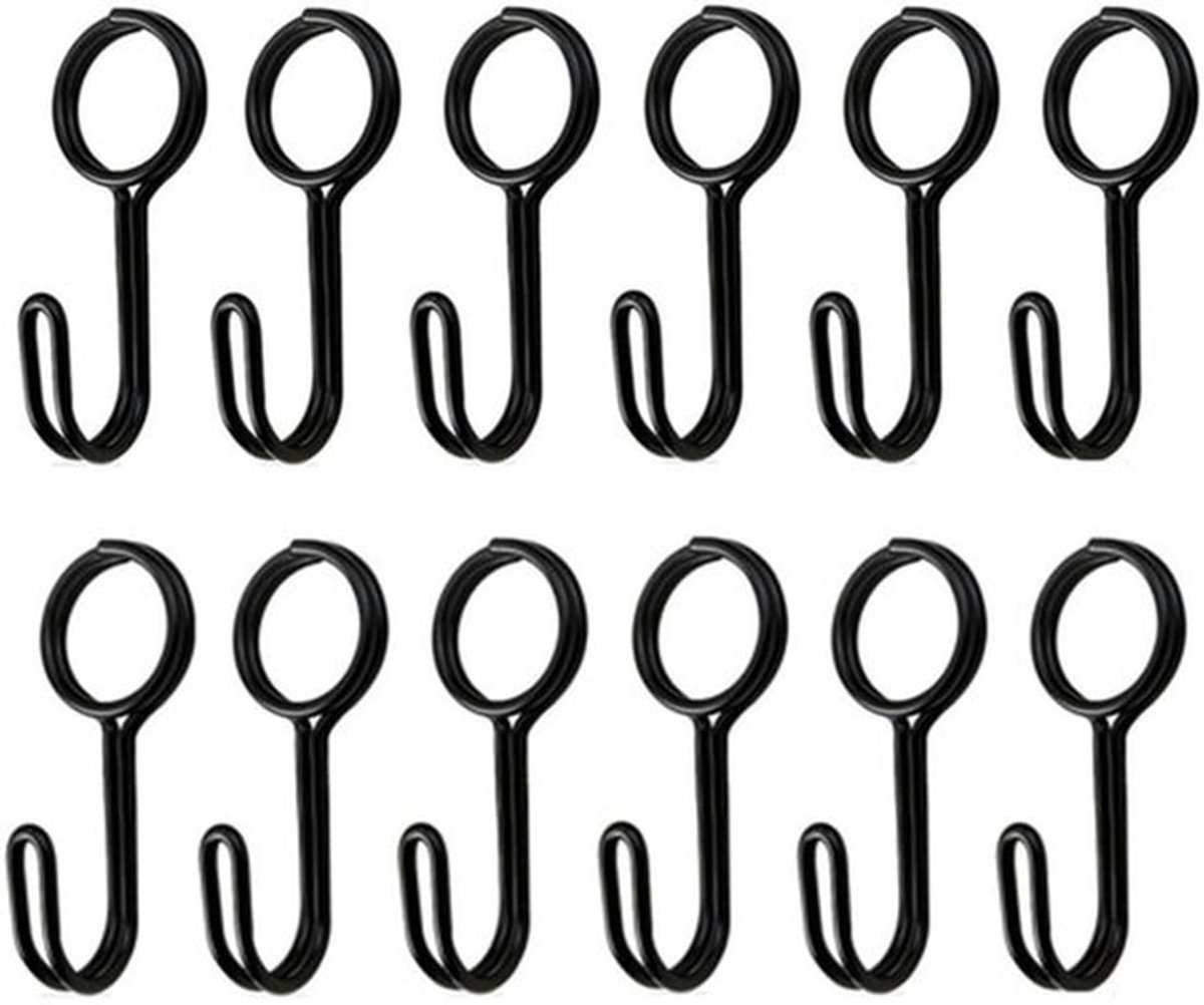 Haak Set van 12 - Spiral Haak - Roestvrij Stalen Haak - Universele Haak - Tarp Haak - 77x30x25mm - Duurzaam en Betrouwbaar - Expanderhaak