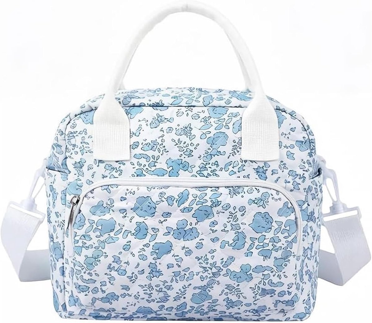 SnelShoppen - Insulated Lunch Bag voor Werk en School, Herbruikbare Koeltas met Verstelbare Schouderband, Grote Capaciteit 12L, Blauw, Ideaal voor Pic