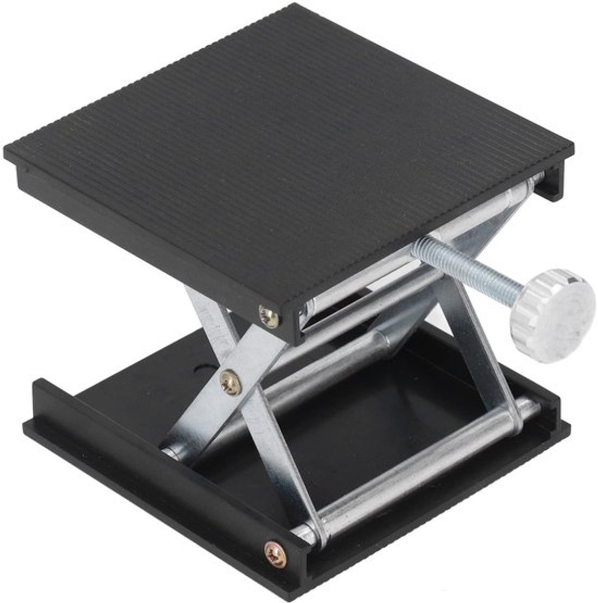 Laborhefplatform 30 kg draagvermogen - Verstelbare Hoogte 26-90 mm - Vloergemonteerd/Wandgemonteerd - Hoogwaardige Aluminiumlegering - Eenvoudig te Gebruiken - Hefplatform