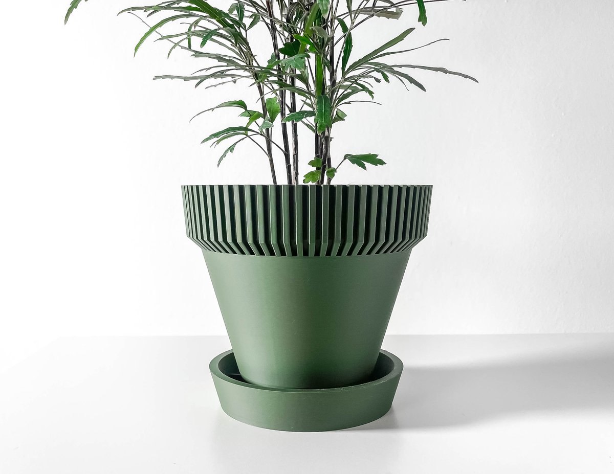 Skushy Nari Bloempot - Moderne Designpot voor Kamerplanten - Sculpturale Plantenpot voor Woonkamer en Kantoor - Premium Woondecoratie