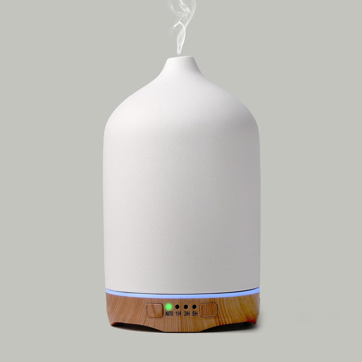 SnelShoppen - Luchtbevochtiger Keramiek 250ml met 7 Lichtkleuren, 2 Sproeimodi, Timer en Automatische Uitschakeling - Aroma-Diffuser voor Thuis, Kanto
