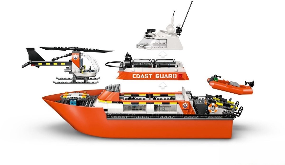 LEGO City Exploration - Kustwacht Reddingsboot - Met Helikopter — cadeau in Spellen & Speelgoed - foto 5