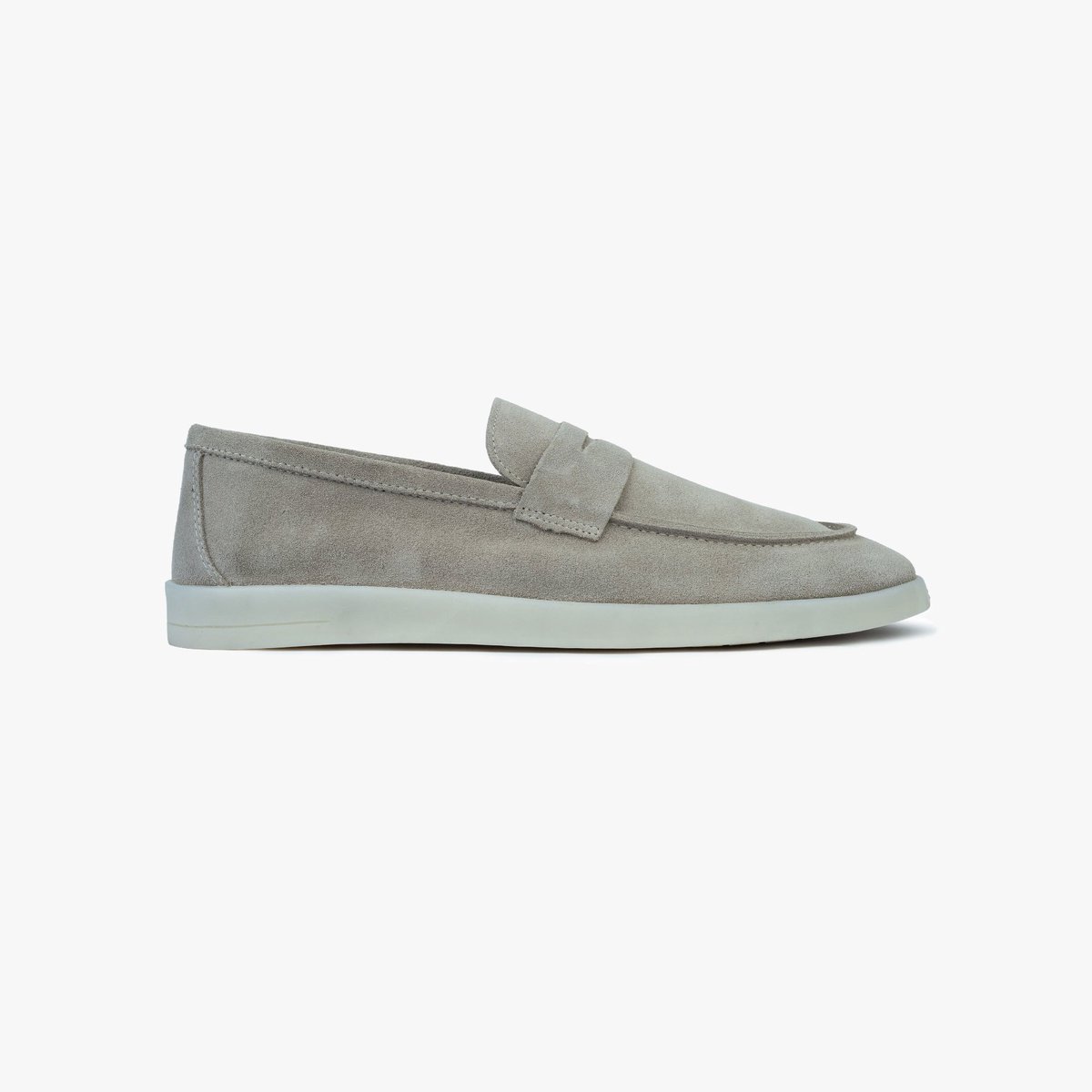 Omnio milan loafers heren stone suède