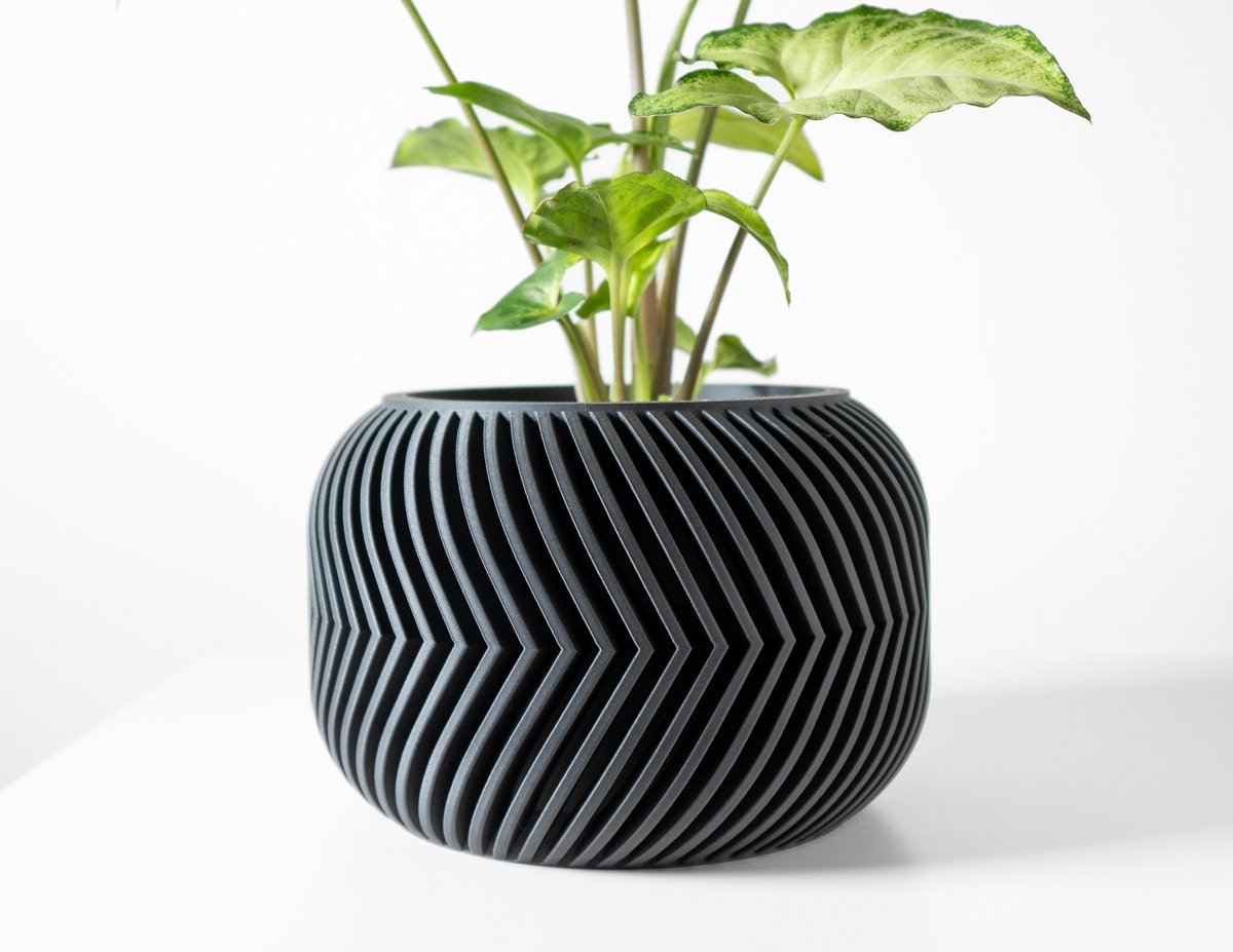 Skushy Ervon Bloempot - Moderne Designpot voor Kamerplanten - Sculpturale Plantenpot voor Woonkamer en Kantoor - Premium Woondecoratie