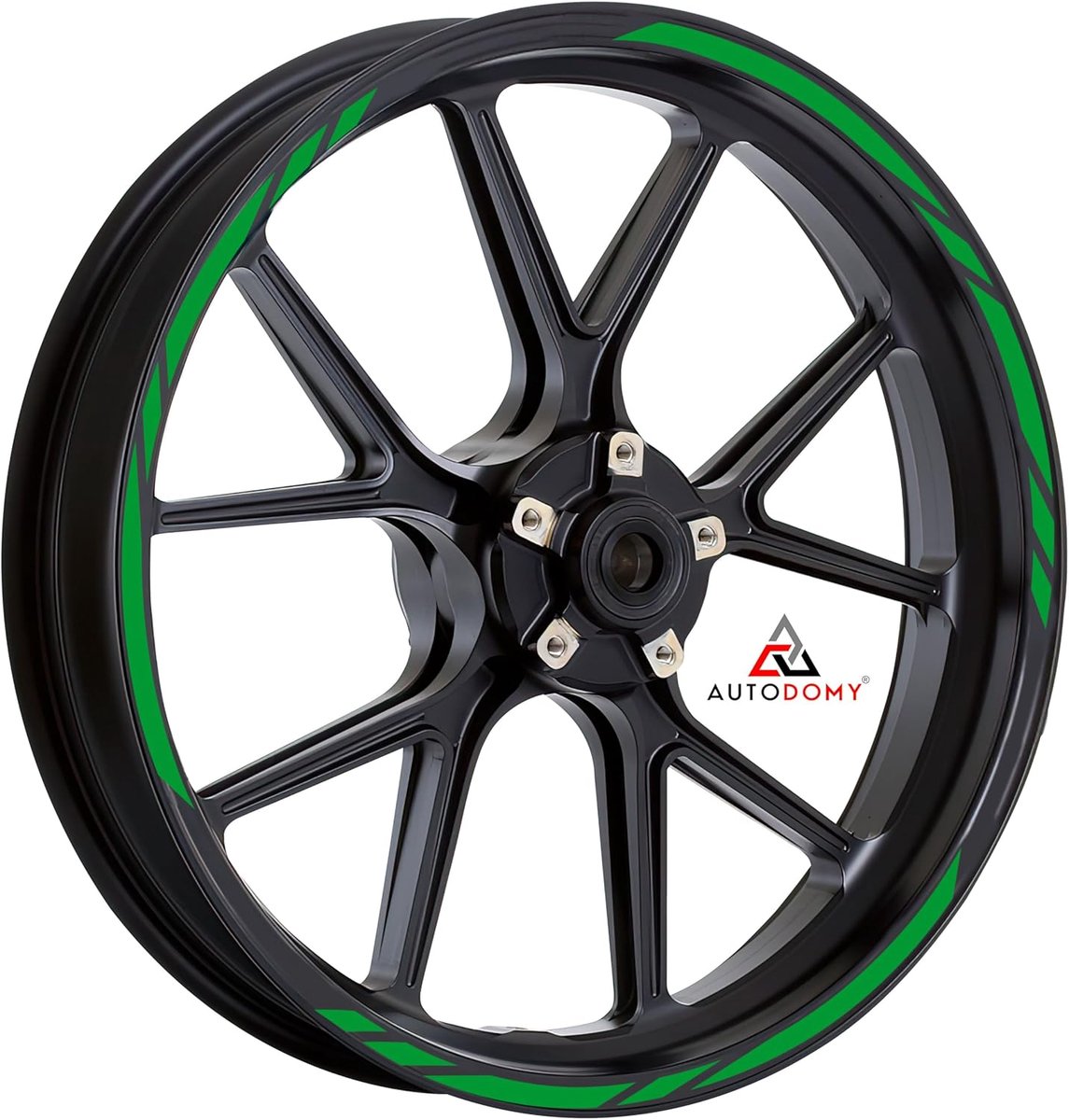 SnelShoppen - Motorfiets Velgen Stickers Volledige Set voor 2 Wielen van 15" tot 19" Inch | Weer- & Oliebestendige Velg Decals | Sportief Ontwerp (Gro