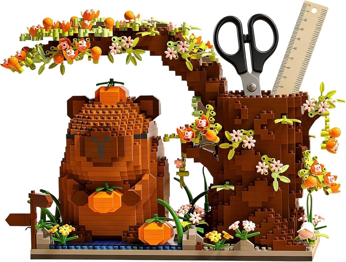 Creatieve Water Varken Penhouder Bouwset met Visuele Montage-instructies voor Ontspanning en Kantoordecoratie - 3D Diermodel en Stressverlichting