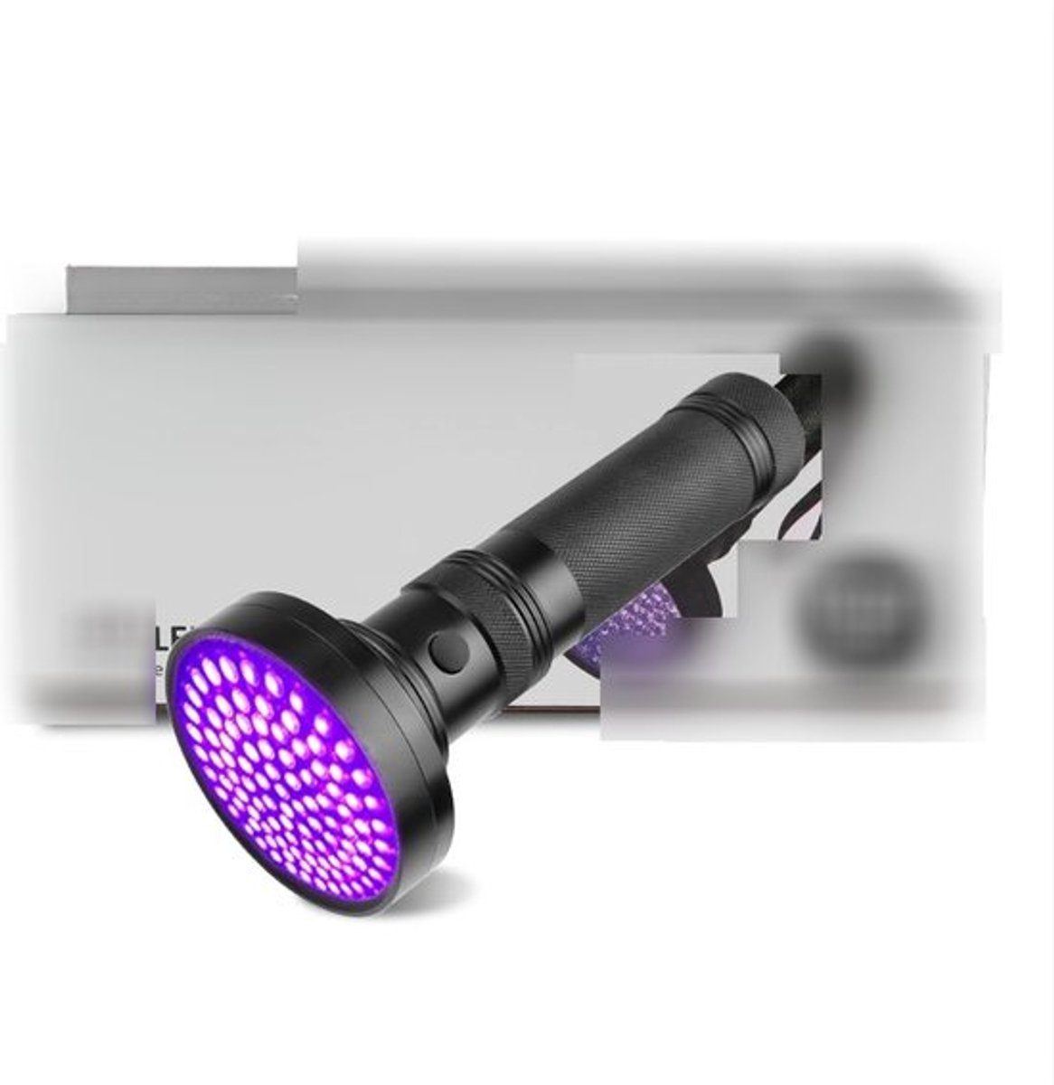 Zaklamp met zwart licht, 100 LED's, draagbare zaklamp, detector, geschikt voor het opsporen van dierenvlekken en bedwantsen, stijl 3 (batterijen niet inbegrepen)