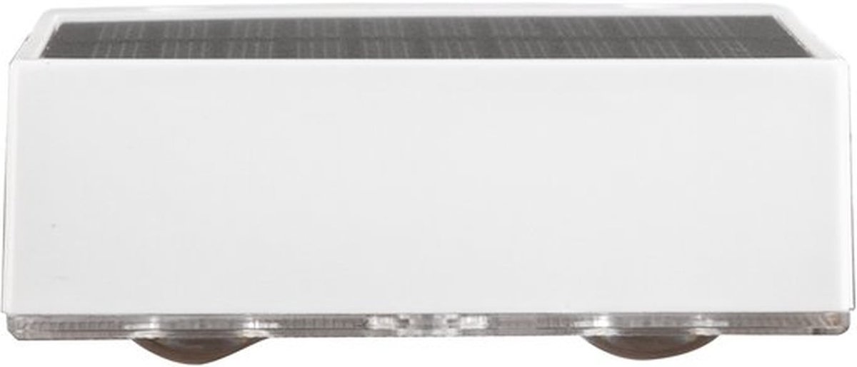 Zonne-energie omheininglamp, set van 4 pantserplaatlampen, LED buitenlamp, wandlamp, water
