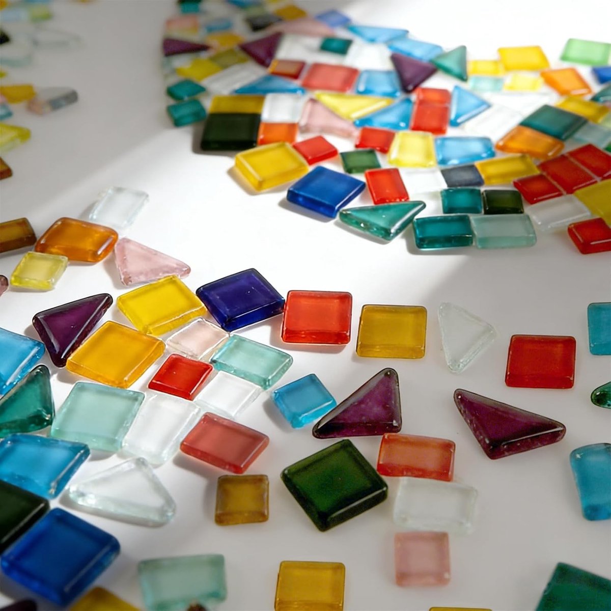 Kleurige Mozaïekstenen voor Creatieve Projecten - 1 kg Glazen Mozaïek Tegels, Handgemaakte Decoratie, Kunst en Ambachten