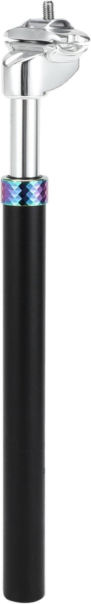 Zadelpennen voor Fietsen 30.9x400mm - Lichtgewicht Aluminium Zadelpen met Schokabsorberende Functie en Stijlvolle Zwart Zilveren Afwerking