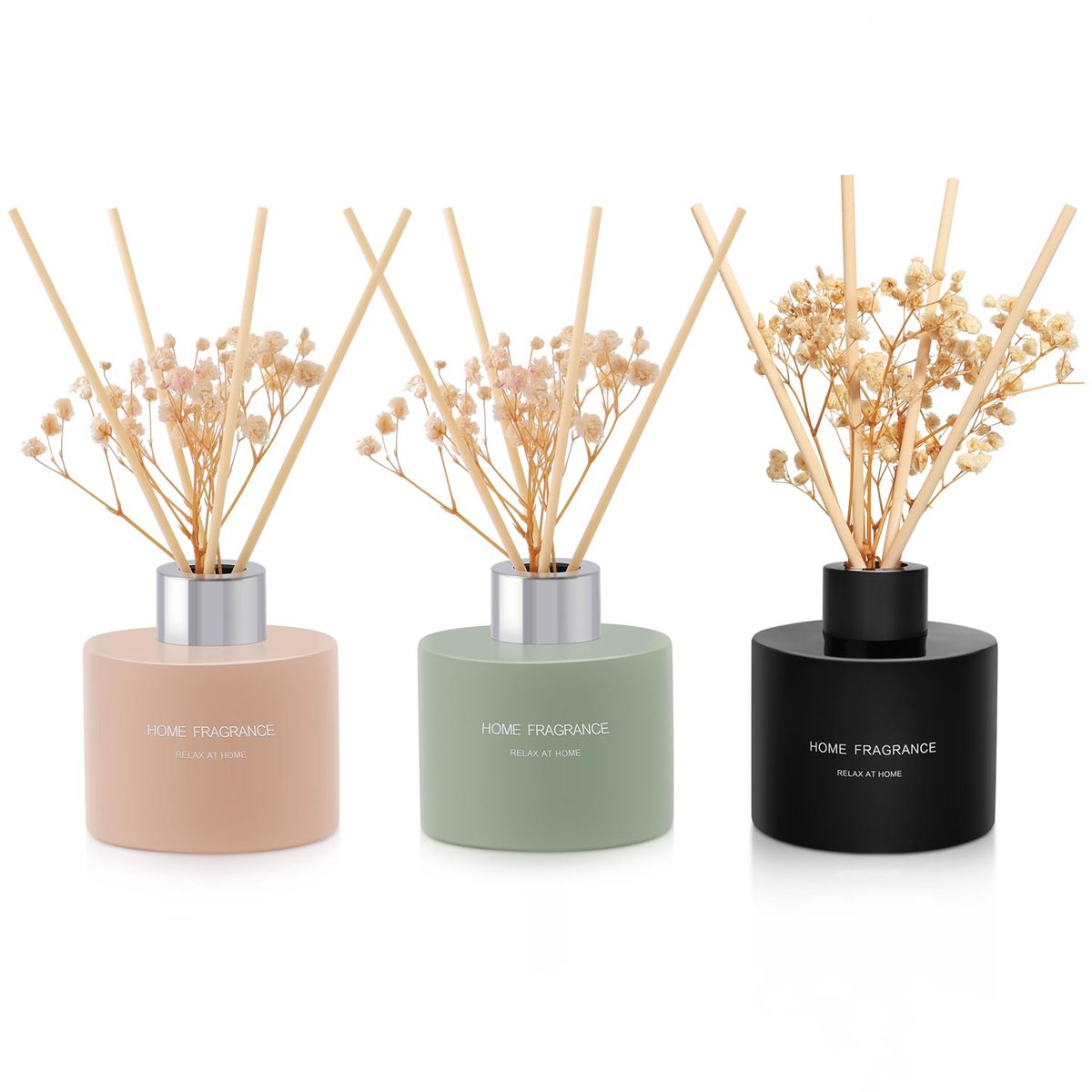 SnelShoppen - L'odeur Vill Geurdiffuser met Rietjes 120 ml × 3, Luxe Aromatische Geur voor Woonkamer, Slaapkamer, Badkamer, Kantoor - Vanille/Linnen/A