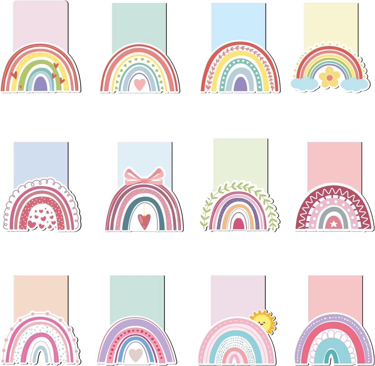 12 stuks magnetische bladwijzers voor kinderen, kinderverjaardag, gastgeschenken, 5, 6, 7, 8, 9, 10 jaar, regenboog - ShopVlot