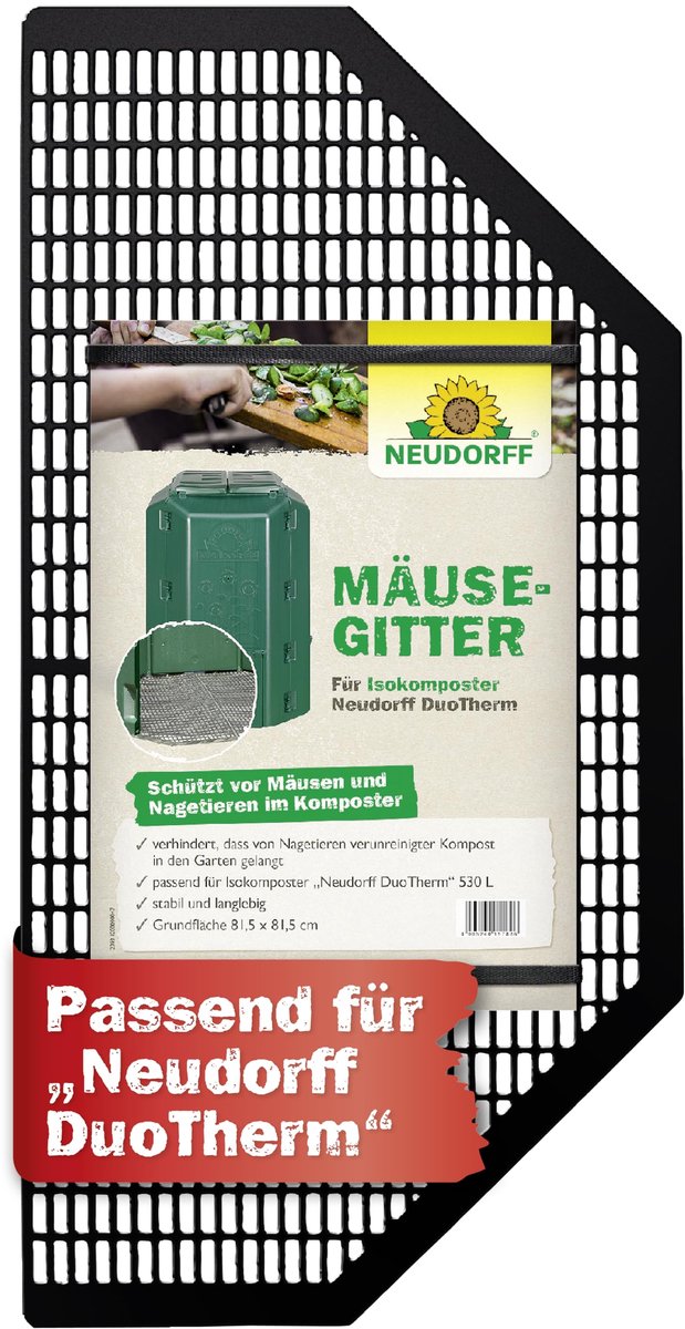 SnelShoppen - Muizengaas voor Composter - Bescherming tegen Muizen en Ratten - Duurzaam Kunststof - 81,5x81,5 cm - Ideaal voor Thermocomposter DuoTher