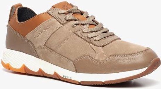 Hush Puppies TS Field leren heren sneakers - Bruin - Maat 46 | bol.com