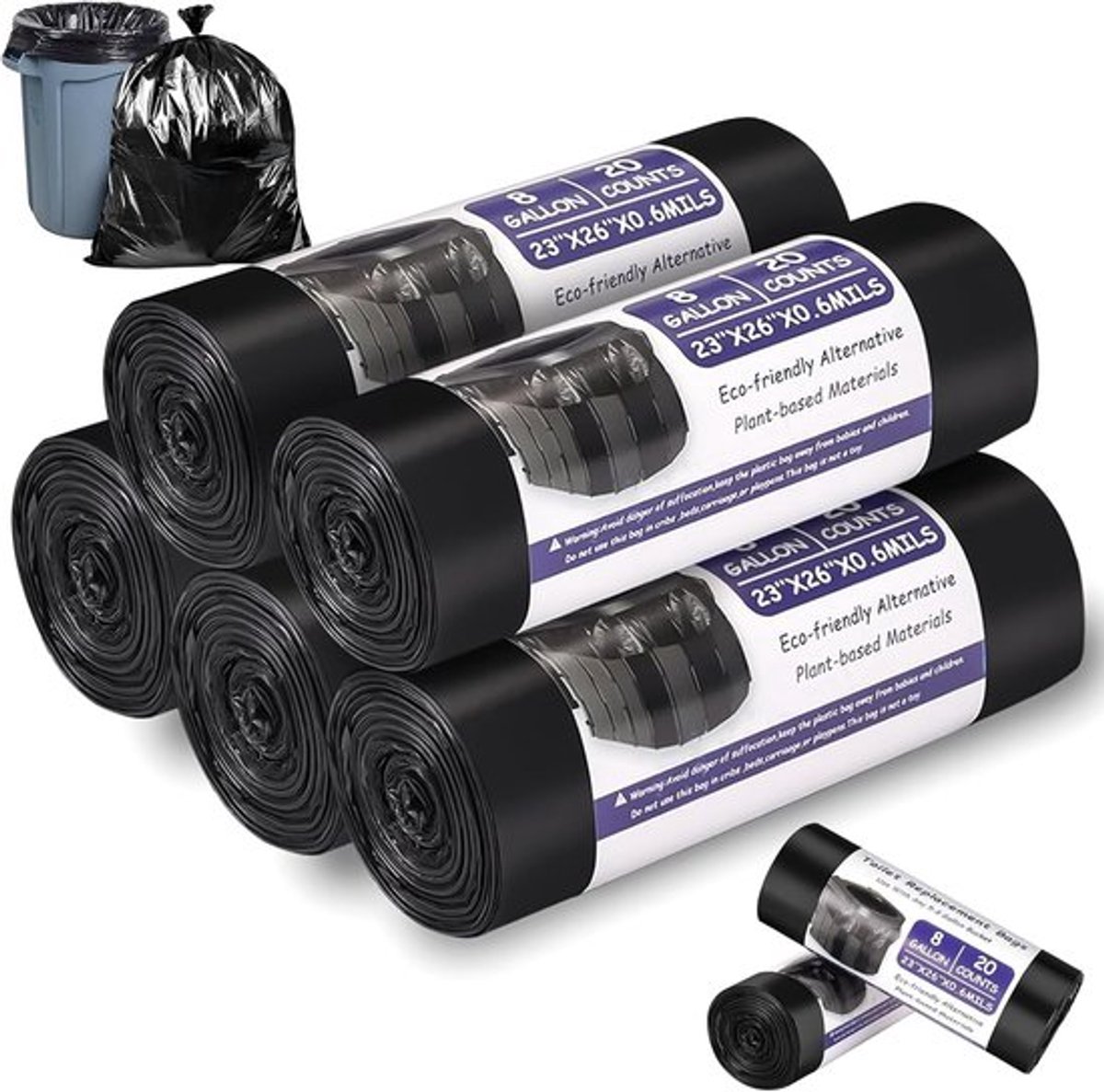 Thijox - 100 Stuks Afbreekbare Toiletzakken 30L Extra Dikke Waterdichte Zwarte Zakjes voor Campingtoiletten, Wandelen, Reizen en Mobiele Toiletten