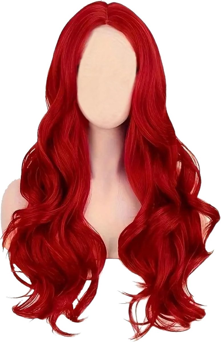 Vrouwelijke Halloween Perücke 65 cm Golvend voor Feest, Carnaval en Rolspel Kostuum Accessoire