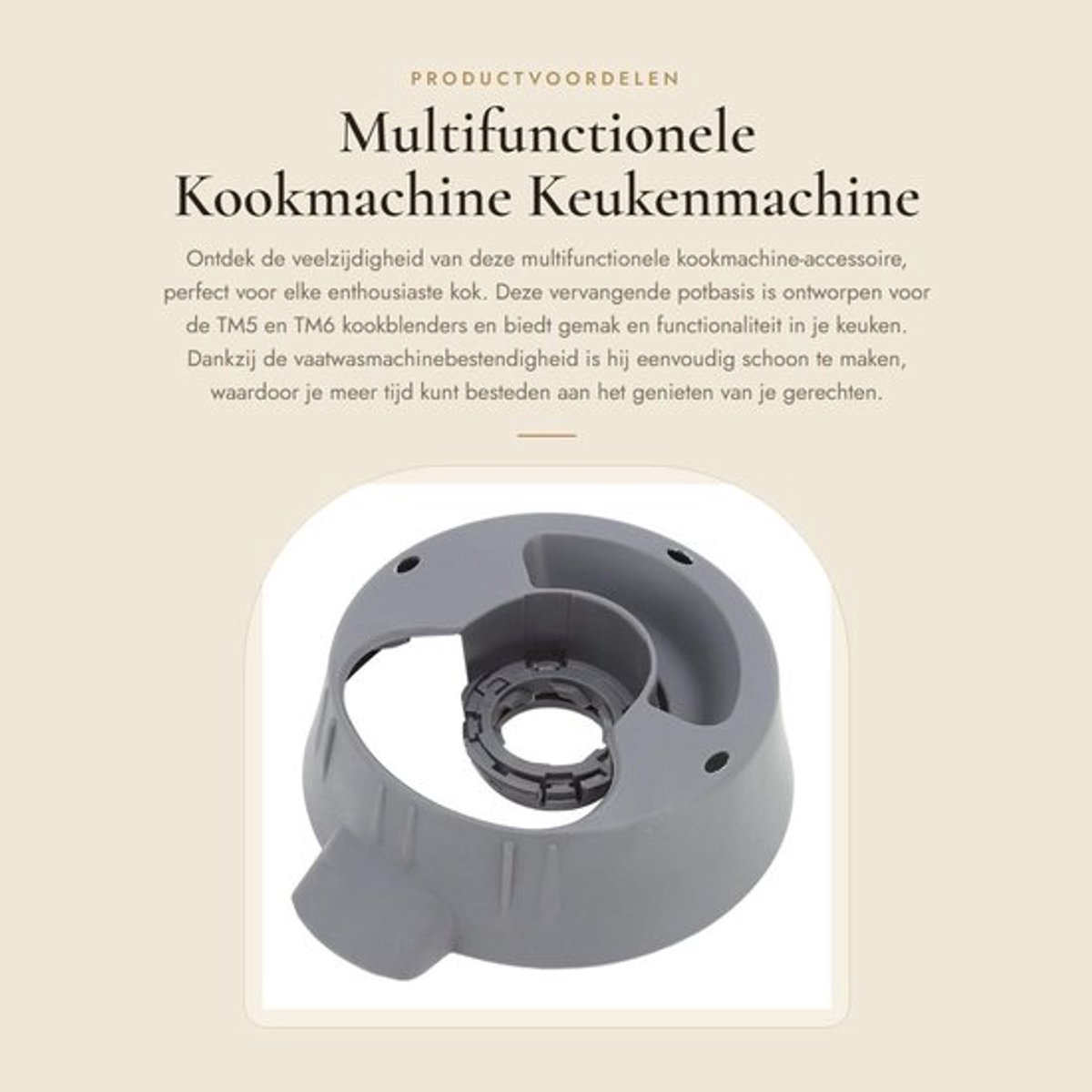 Kookmachine Multifunctioneel Vervangende Potbasis Keukenmachine Accessoire Vaatwasmachinebestendig PP Materiaal Eenvoudig te Reinigen Keukenmachineonderdeel