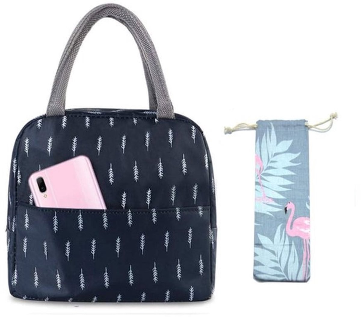Lunchtas Isolerend - Koeltas - Picknicktas - Opbergruimte 22 x 14 x 21 cm - Aluminiumfolie - Lichtgewicht en Draagbaar