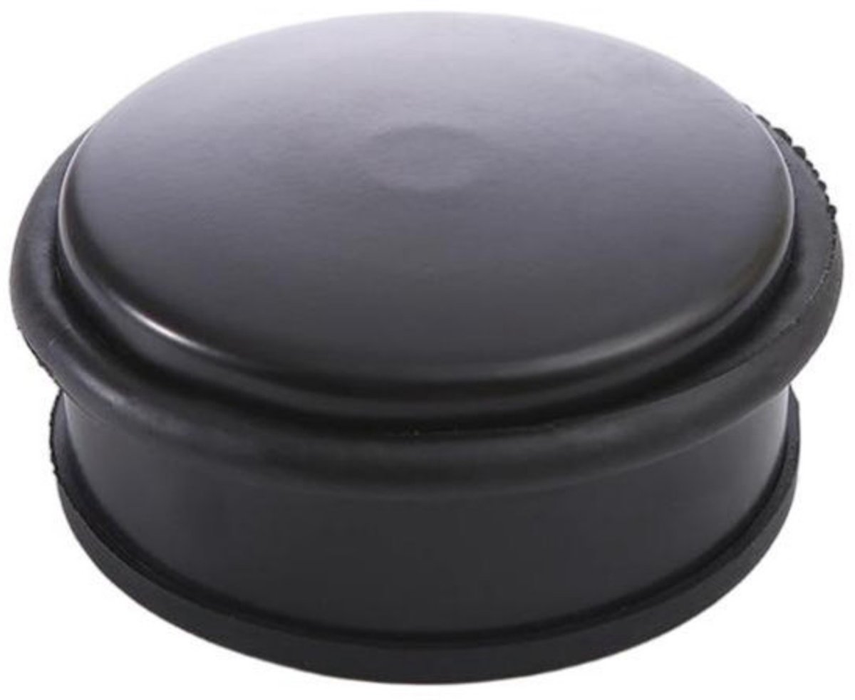 Deurstopper van roestvrij staal 430 - Diameter 10 cm, hoogte 4,5 cm - Gewicht 1 kg - Ronde deurstopper - Deurstopper voor binnen - Geluidsarme deurstopper - Vloermontage, boren niet nodig - Vermindert het geluid bij het openen en sluiten van de deur