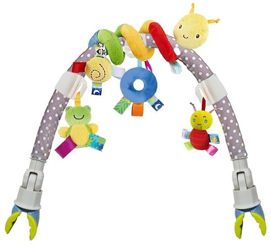Babywagen- En Autostoelspeeltje - Caterpillar Wraparound Doll - Zintuiglijk Interactief Speelgoed Met Cartoonfiguren, Geschikt Om Op Te Hangen of Om Kinderbedjes of Kinderwagens Te Wikkelen — afbeelding 5