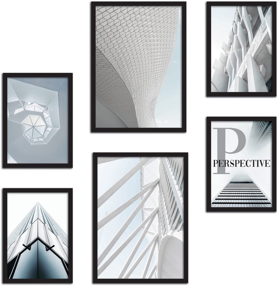 SnelShoppen - CREARREDA Wanddrukset zonder lijst, Wanddecoratie voor Thuis en Kantoor, Gecertificeerde Materialen, 2x A3 en 4x A4 Posters, Made in Ita