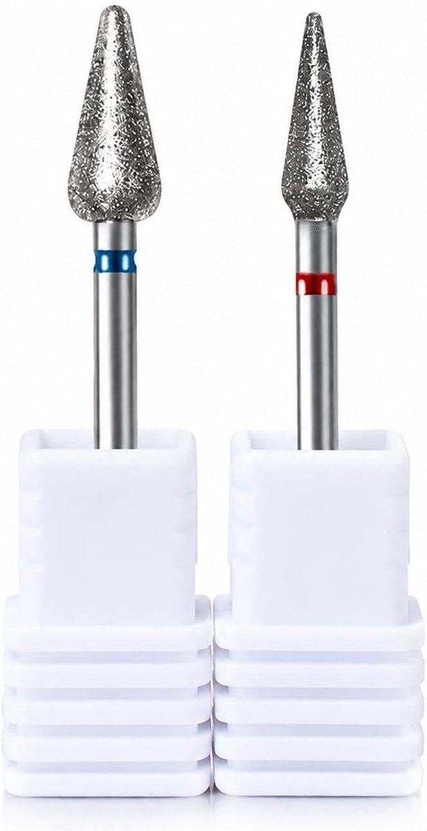 2-delige hardmetalen nagelfrees set voor professionele Russische manicure, perfect voor nagelriemen en nagelvoorbereiding. Duurzaam en effectief in gebruik.