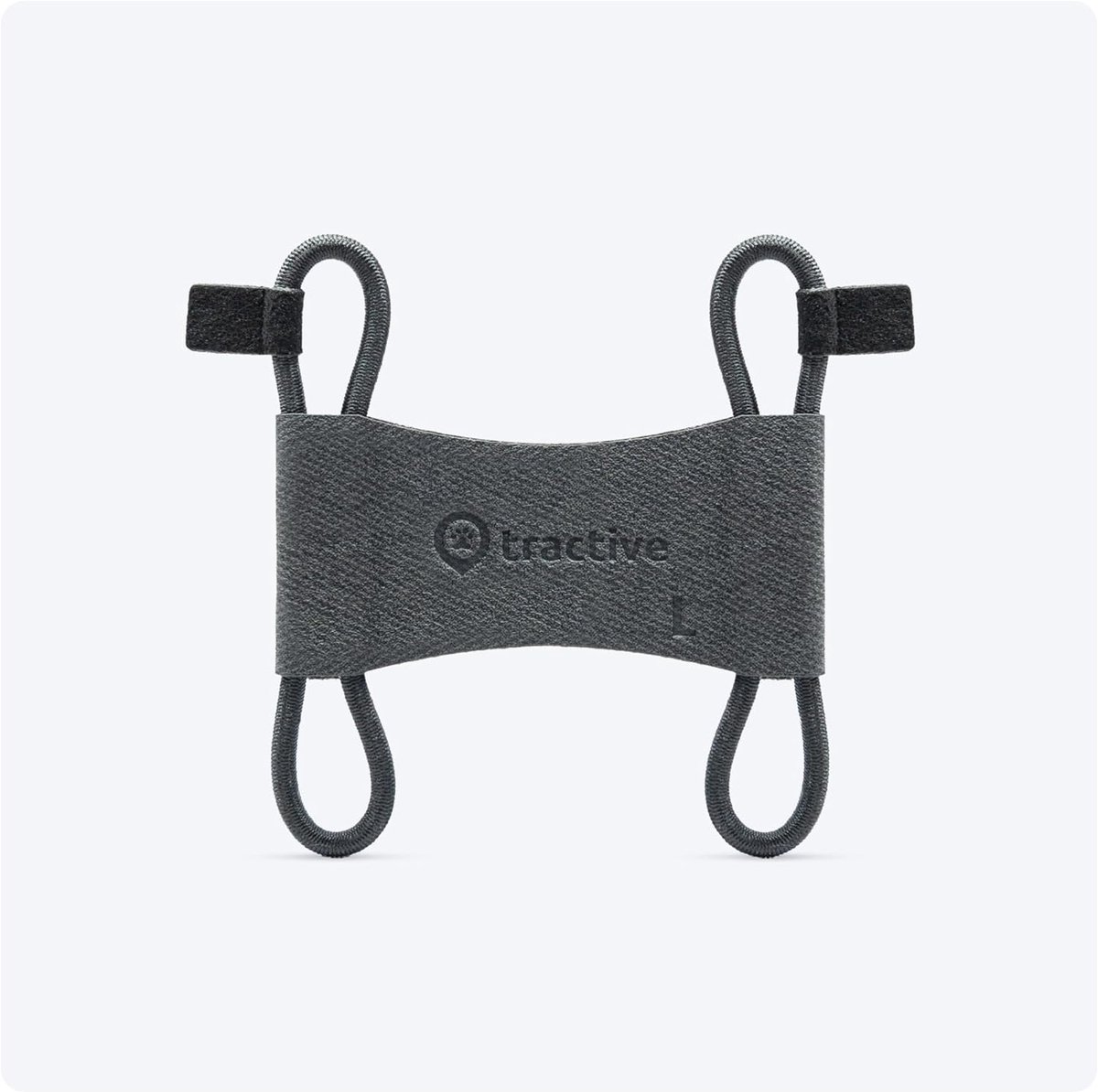 SnelShoppen - Tractive Fabric Clamp Attachment x2 voor GPS Tracker voor Honden - Zachte Zwarte Stof - Geschikt voor Halsbanden tot 5cm - Perfect voor
